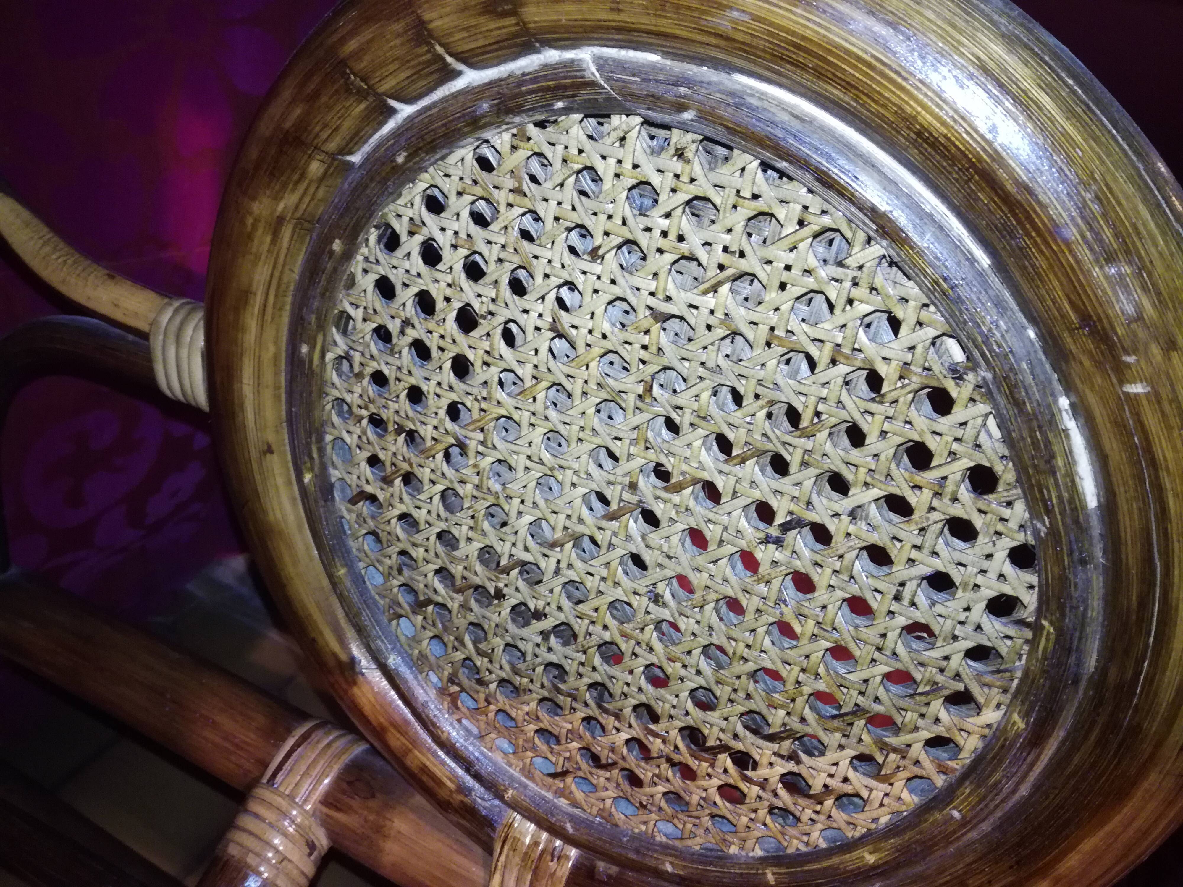 Bamboo and caning bench