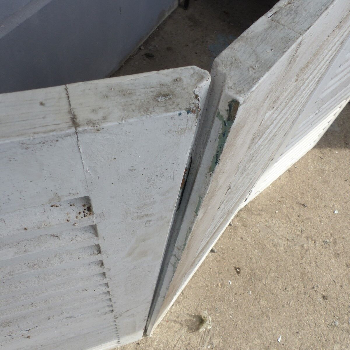 Set of 3 shutters louvers shabby height 123 cm