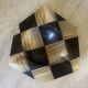 Cendrier, vide-poche hexagonal vintage en onyx et marbre