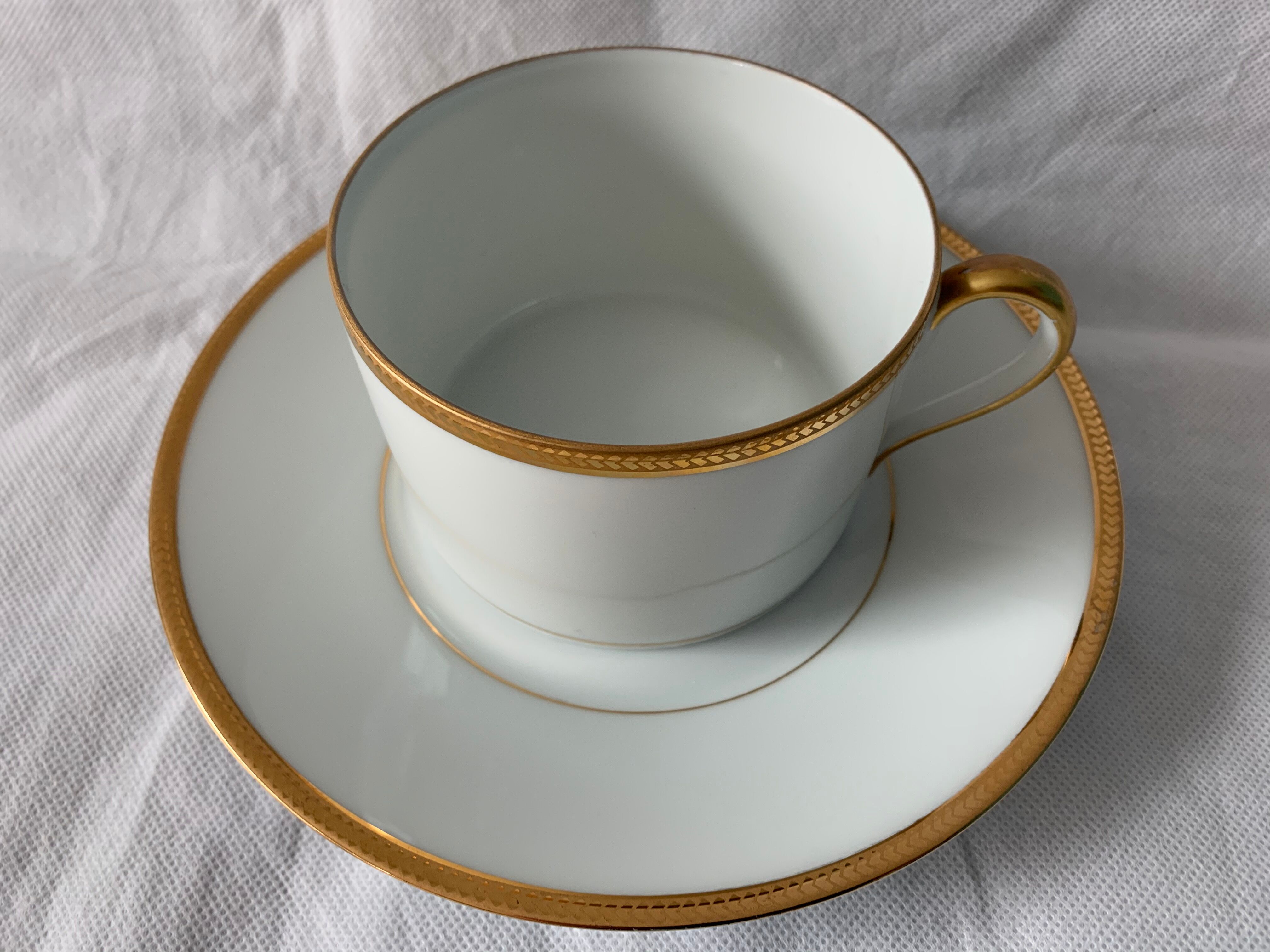 Jammet Seignolles Limoges porcelain and gold cup