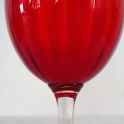 Grand vase en verre rouge 50cm vintage