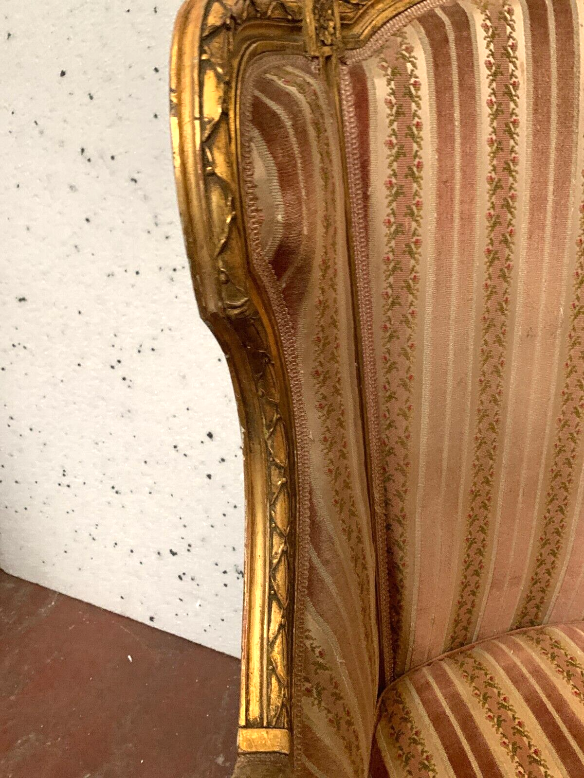 Louis xvi style shepherdess in gilded wood xx century