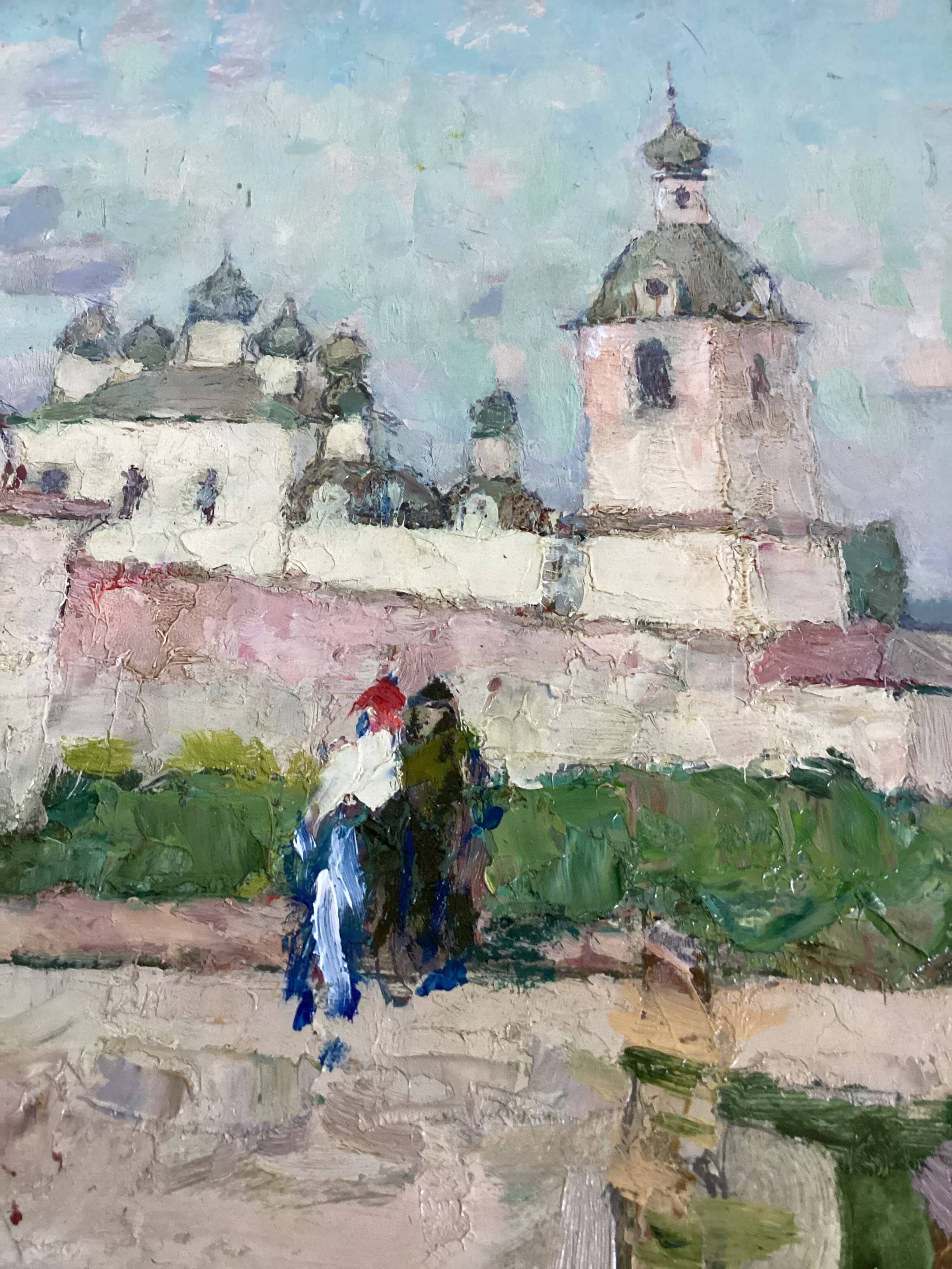 Oil painting on cardboard, dimensions: height -42 cm - width -69 cm -