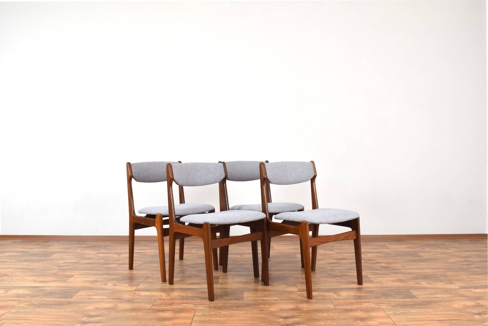 Mid-Century Danish Teak Dining Chairs by Erik Buch, 1960s, Set of 4