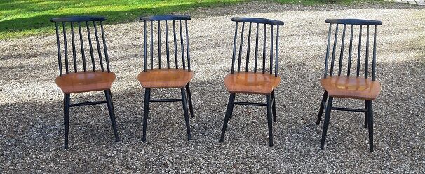 Lot of 4 vintage Scandinavian-style chairs