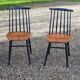 Lot of 4 vintage Scandinavian-style chairs