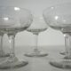 11 vintage engraved crystal champagne coupes