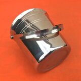 1960s Guy Degrenne Ice Bucket with Handle 18/10 Stainless Steel