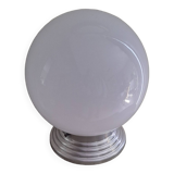 Opaline ball lamp on base
