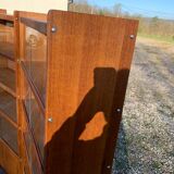 Pair of vintage glass shelves libraries