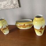 2 vases and planter luneville keller et guerin