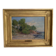 Oil on canvas Jacques Odier 1853-1930 Seaside Landscape