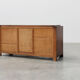 Art Deco carved geometric sideboard by Charles Dudouyt in oak, France ca. 1