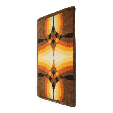 Petit tapis en laine danois des années 70, style mid-century.