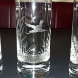 Lot of 6 Moser engraved glasses