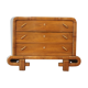 Art Deco walnut chest of drawers, 1950s, mid-century modern style,