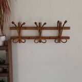 Vintage rattan coat rack from the 70s of Italian origin