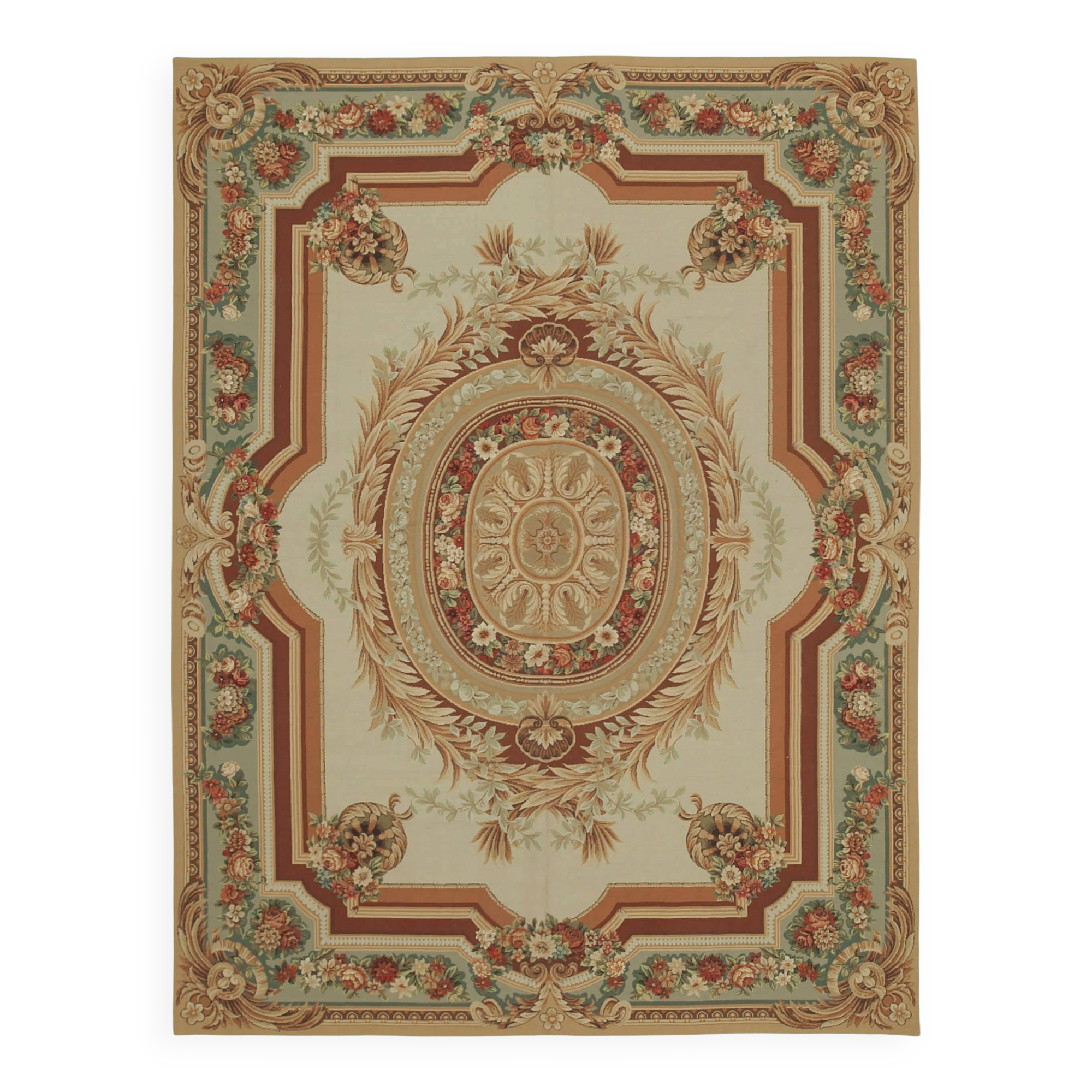 Handmade Beige Flatweave Needlepoint Kilim 272 cm x 361 cm