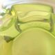 Green anise crystal ashtray Val St Lambert 70s Diameter 16.6 cm