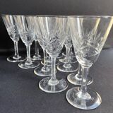 Liquor glasses (12) - art deco - cut and blown crystal