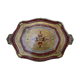 Florentine tray in red and gilded painted wood