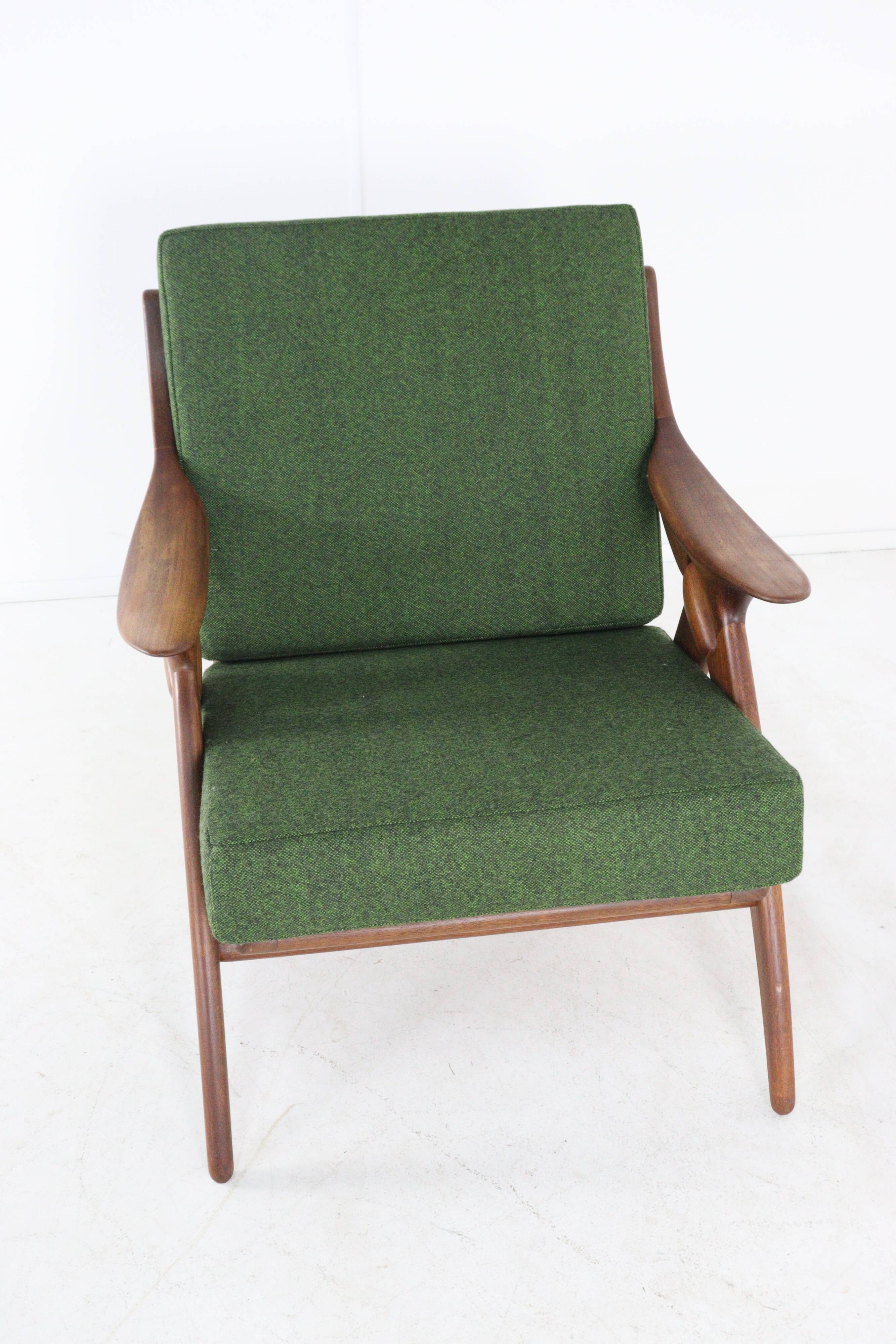 De Ster "Knoop" - armchair 'Glane' mid century modern Dutch Design in teak