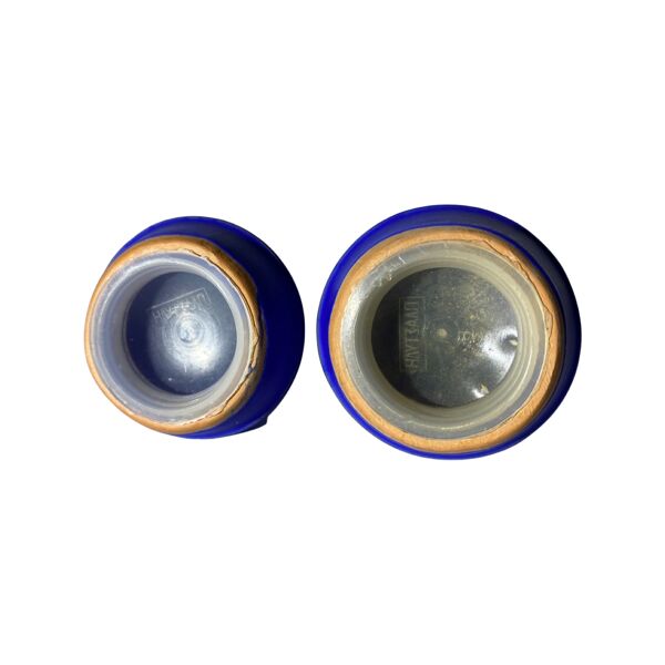 Salières et poivrières en céramique des années 60 Salières et poivrières vintage de couleur bleue - années 1960
