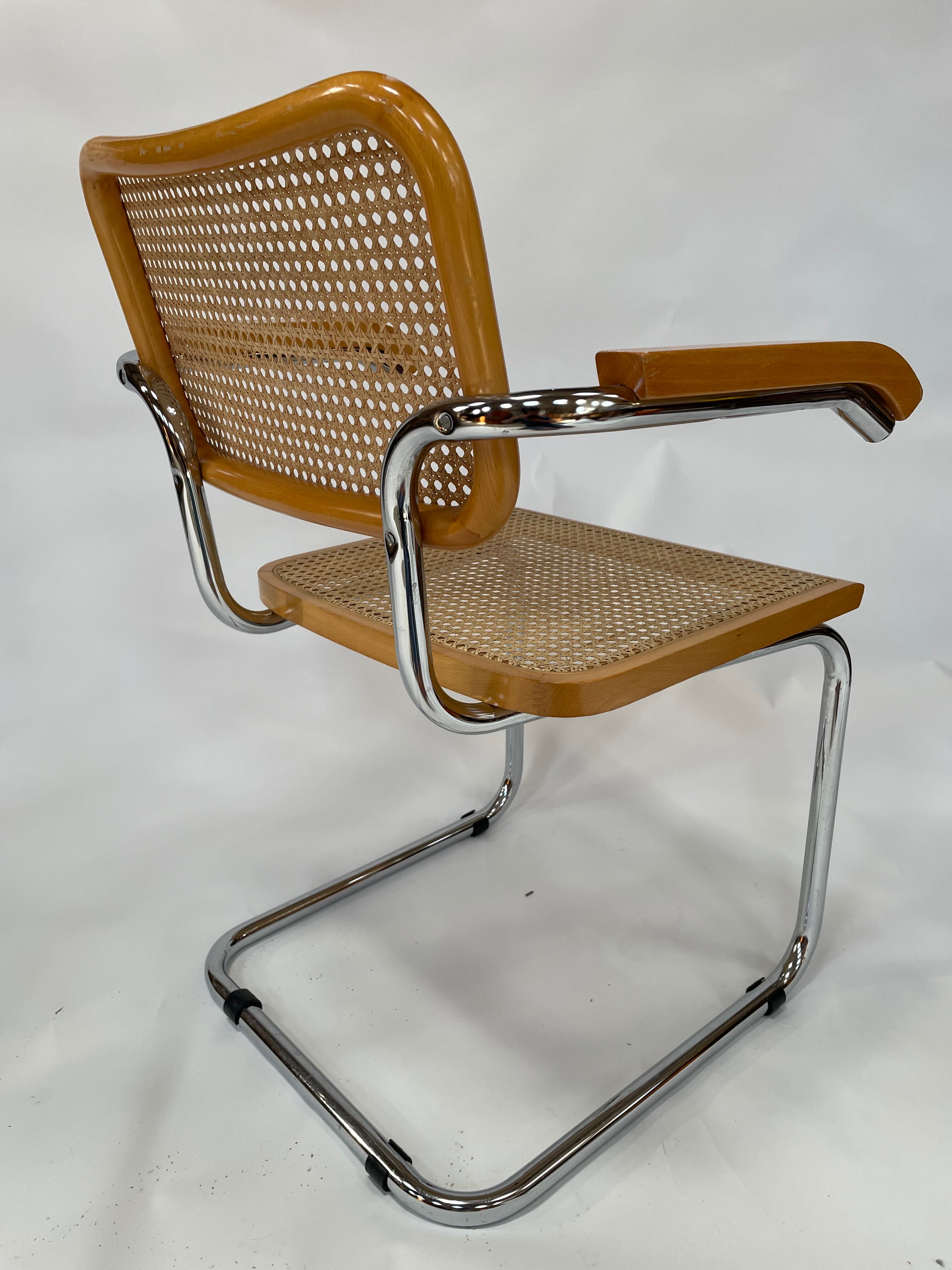 Chair model Cesca by Marcel Breuer with armrests B64