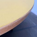 Mid-century modern yellow linoleum coffee table by Alva Aalto for Artek, Finland, 1960s.