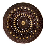 Large decorative openwork ceramic dish Vallauris 60s