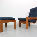 Teak armchair & ottoman by Emc Møbler Denmark mid-century modern