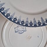 Set of 4 flat plates Algiers de Sarreguemines and Digoin