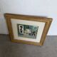 Framed nude oil painting