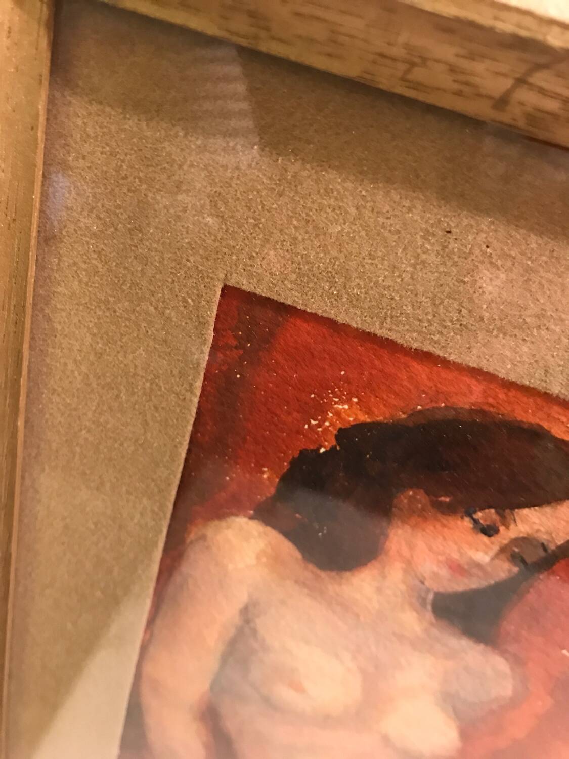 Watercolor, nude of Madeleine Charles