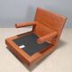 Fauteuil Baisity B&B, design vintage Antonio Citterio, cuir, années 1980