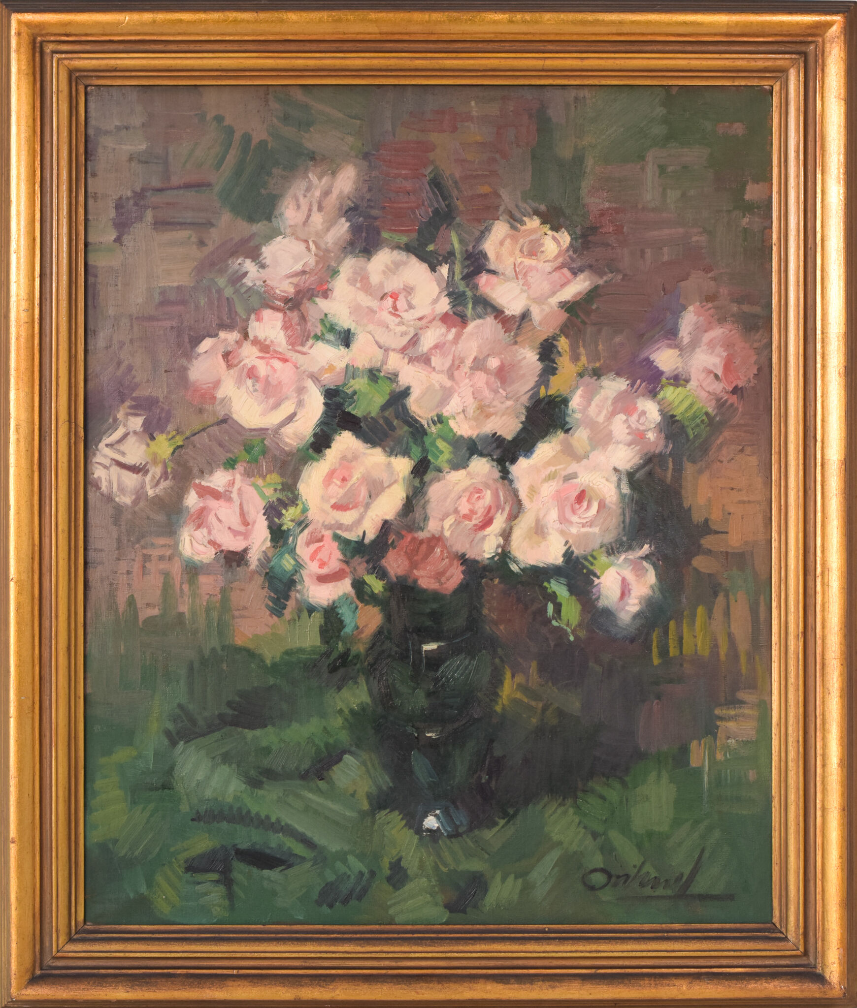 Still life with pink flowers