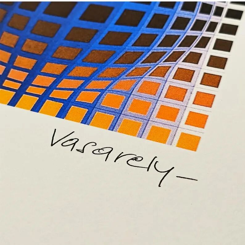 1970s Victor Vasarely Limited numbered Edition Lithograph.