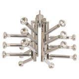 Large chrome Sputnik Atomium chandelier from the space age by Cosack, Germany, 1970s.