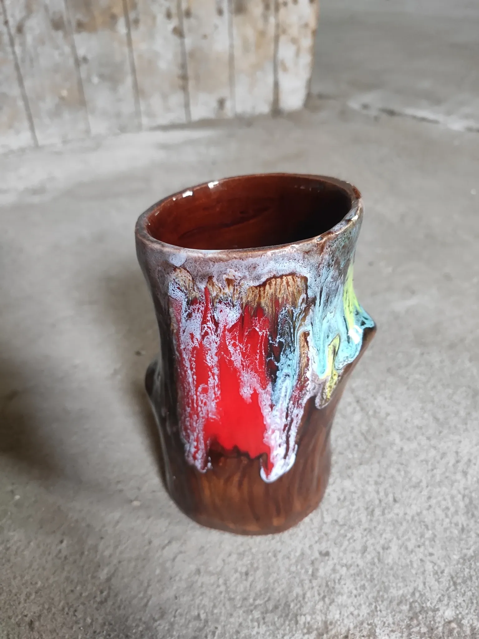 Vase Vallauris 1950s-60s lava ceramic