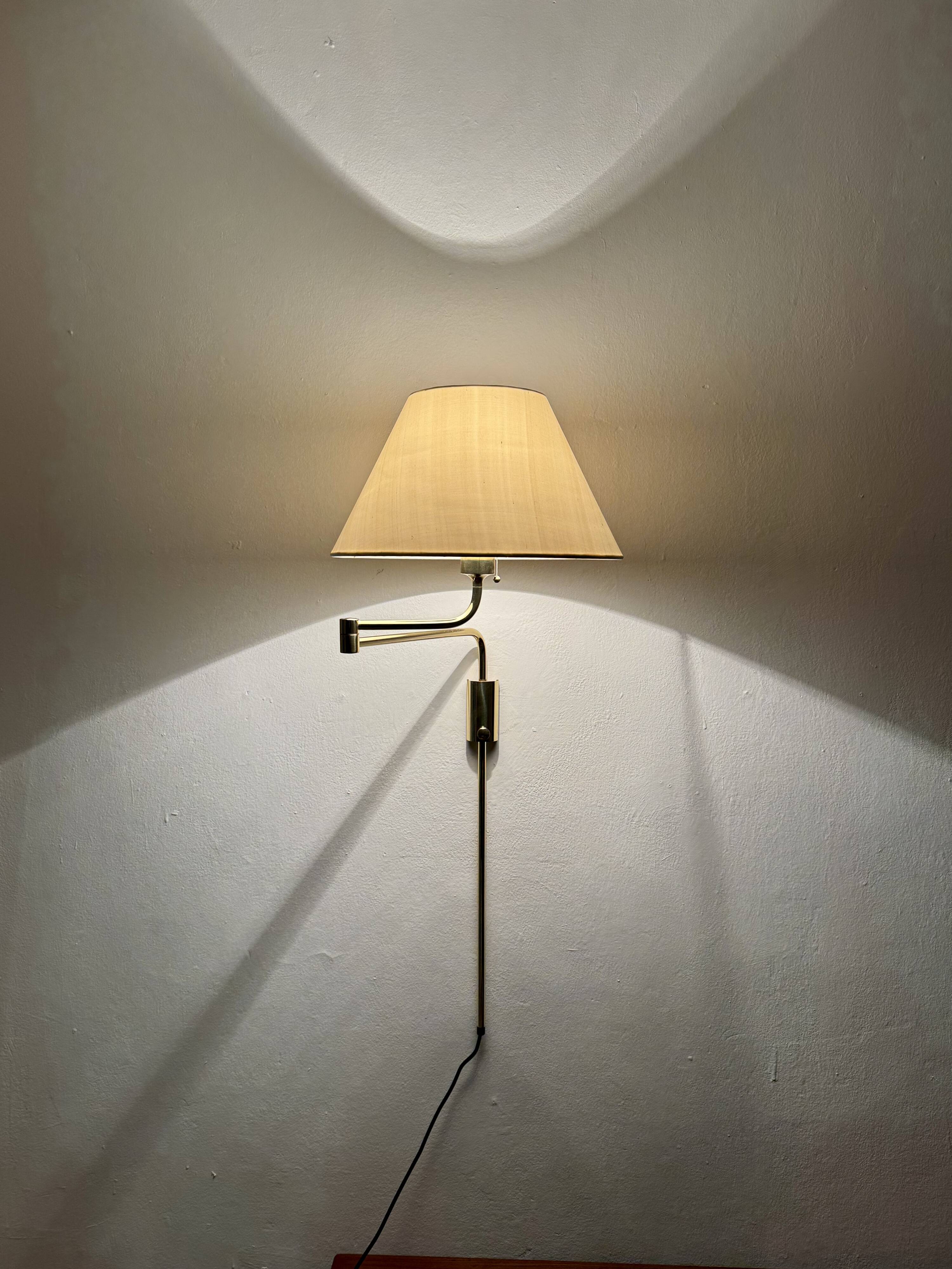 Set of 2 1970s Brass Lesan Wall Lamps by Florian Schulz
