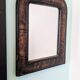 19th century Louis-Philippe mirror – original glass & marbled frame – 37x31 cm