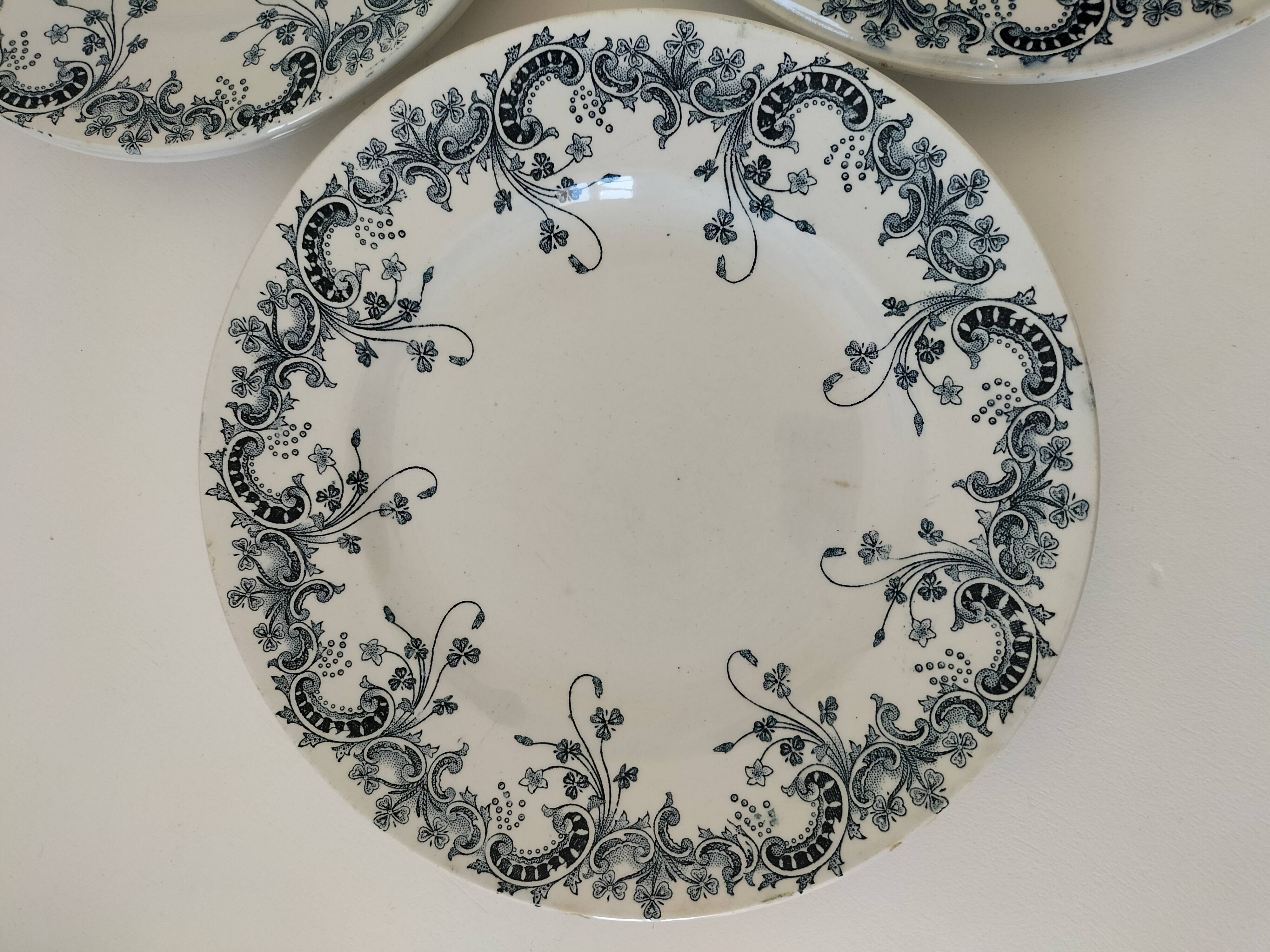 6 Saint-Amand Hamage ironstone plates – Byzantine decor