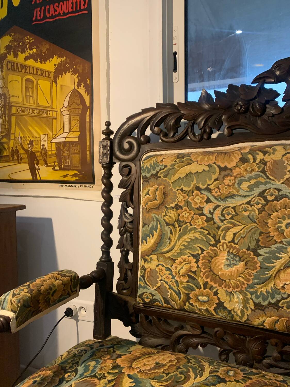 Antique Henri II Twisted Sofa