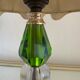 Lampe cristal émeraude Art Déco