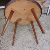Wood round coffee table 1950/1960