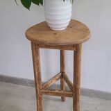 Old solid oak plant stand