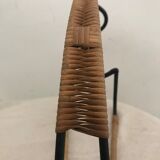 Scandinavian rattan bottle holder Laurids Lonborg 1960