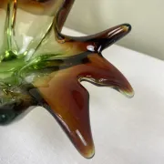Sculptural blown glass bowl, mid-century.