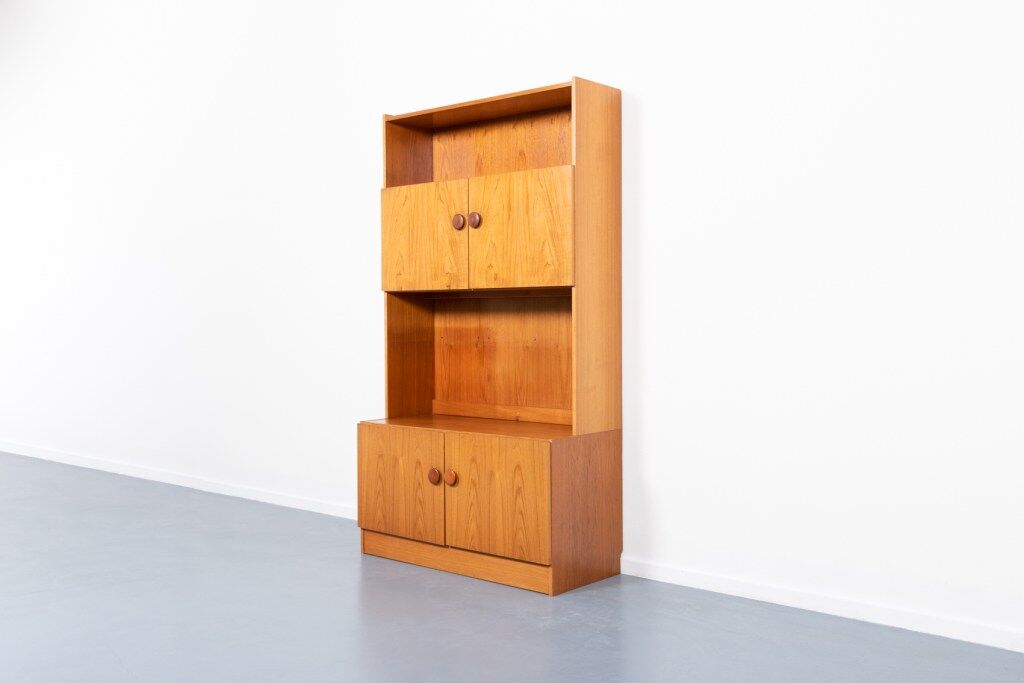 Vintage Danish teak veneer cabinet from the 1970s
