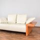 Italian Leather Sofa from Giorgetti, 1980s.